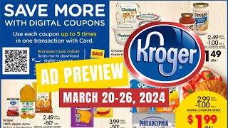 Kroger Ad Preview for 320326  5x Digital Coupon Sale BOGO Sale Weekly Digitals amp MORE [upl. by Nimra]