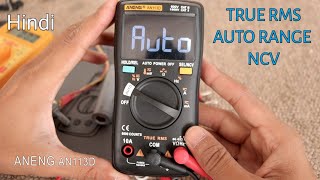 Auto Ranging Multimeter True RMS Review in Hindi ANENG AN113D [upl. by Niahs]