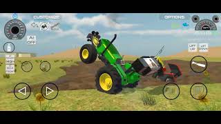 Tractor stunt john Deere vs HMT tractor [upl. by Esilanna779]