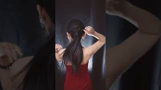 Simple ponytail hairstyle hair hairstyle hairtutorial [upl. by Solakcin1]