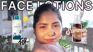 5 lightweight face lotions for summer ✨ all skin types [upl. by Hedges]