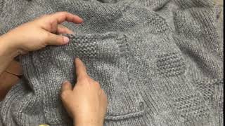 İnstagramı Sallayan Doğalgaz Hırka Cep Çalışması ✅ Knitting pattern [upl. by Ainomar]