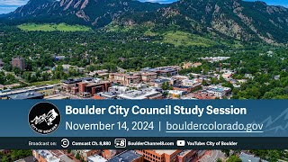 November 14 2024 City of Boulder City Council Special Meeting [upl. by Yllime]