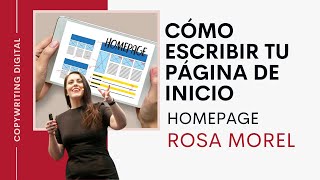 Copywriting para escribir tu página de inicio Homepage de tu web [upl. by Anelem]