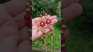 DIY Pearl rakhi priyazkorner diy shorts rakhimaking [upl. by Donetta]