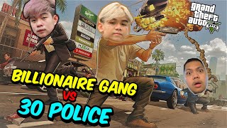 2 Billionaire Gang Members vs 30 Police in GTA V  Billionaire City RP [upl. by Marchal429]