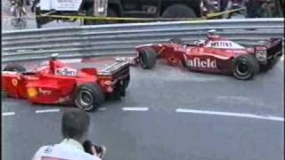 Irvine collides Frentzen  Monaco 1998 [upl. by Eneja]