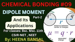 Chemical bonding dipole moment and its application  msc csirnet neet [upl. by Norri]