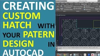 Creating custom Hatch with your Own Pattern Design in AutoCAD  Hatch with a Block [upl. by Herc]