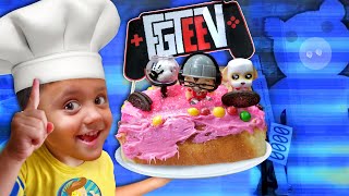 Making an FGTeeV Cake with Shawn FV Family Throwback [upl. by Anaylil]