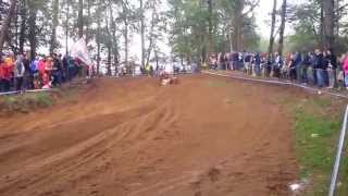 Etienne Bax amp Kaspars Stupelis crash at sidecarcross of nations Markelo [upl. by Ecyak]