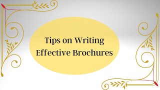 Effective Brochure Content Writing Tips for Freelancers [upl. by Aniratac]