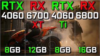 RTX 4060 vs RX 6700 XT vs RTX 4060 Ti vs RX 6800  Test in 16 Games  2024 [upl. by Marelda]