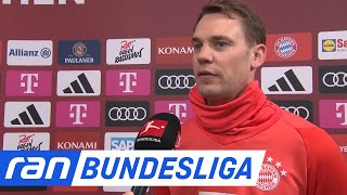 FC Bayern Neuer weicht AlonsoFrage aus und bricht Interview ab [upl. by Oiramed]