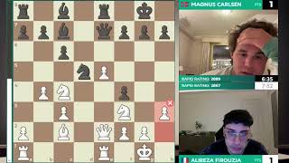 NICE PAWN Alireza Firouzja vs Magnus Carlsen  Chess Classic 2024  Div I  G8 [upl. by Carmelia]