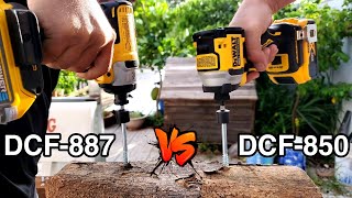 DEWALT DCF887 vs DEWALT DCF850 máy nào mạnh hơn [upl. by Leirrad]