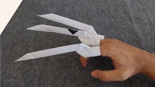 ORIGAMI  Wolverine Claw from Paper A4  DIY Paper Craft [upl. by Enileuqkcaj526]