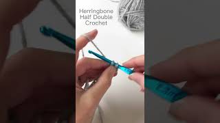 Crochet Stitch Tutorial  Herringbone Half Double Crochet crochet shortscrochet crochettutorial [upl. by Cohen209]