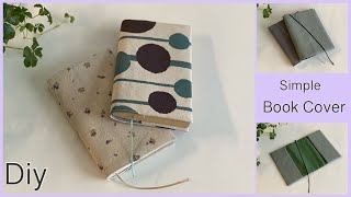 シンプルブックカバー作り方 How to make Simple Book Cover  easy sewing tutorials Diy [upl. by Earej]