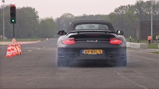 Porsche 997 Turbo S Launch Control and Dragrace [upl. by Stearn890]