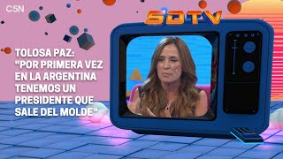 SOBREDOSIS DE TV  VICTORIA TOLOSA PAZ habló sobre el uso de REDES SOCIALES de JAVIER MILEI [upl. by Haroppizt]