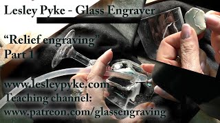 Glass engraving tutorial for beginners in relief part 1 [upl. by Stier942]