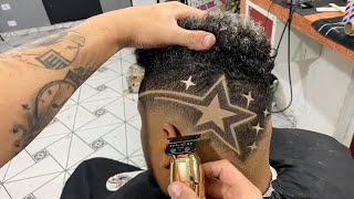 Como fazer uma ESTRELA no cabelo masculino😱 [upl. by Swisher]