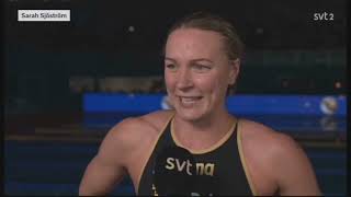 Simning VM i Doha 2024 Sportnytt 16 2 Sarah Sjöström till Final [upl. by Lauryn]