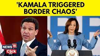 Kamala Harris  Ron DeSantis Slams Kamala Harris  Trump vs Kamala Harris  Democrats  N18G [upl. by Gredel]