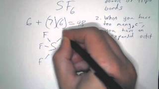 Expanded octet lewis structure How to draw the lewis structure of SF6 [upl. by Eleon]