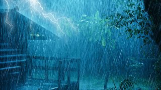 Fall Asleep Easily in 2 Minutes with Heavy Rain amp Intense Thunder  Thunderstorm Sounds for Sleeping [upl. by Htennek]