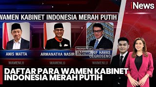 SAH Inilah Daftar Para Wamen Kabinet Indonesia Merah Putih  iNews Sore 2110 [upl. by Thun410]