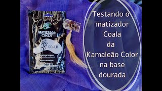 Testando o matizador Coala Kamaleão Color na base dourada inadequada [upl. by Aklam]