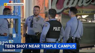 Teen shot injured near Temple University campus in North Philadelphia [upl. by Suzie324]