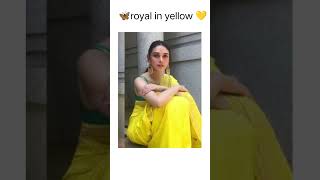 🦋💞Royal look in yellow 💛 who is more beautifulbollywood newtrending [upl. by Cleasta]