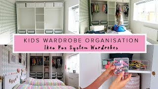 IKEA PAX WARDROBE KIDS WARDROBE ORGANISATION [upl. by Onaicul]