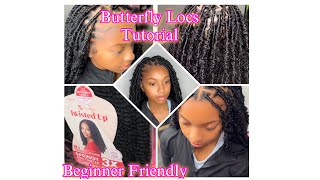 Easy Butterfly Locs Tutorial  Knotless Crochet Locs  Beginner Friendly🤗 [upl. by Eecyac]