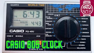 FUN 1987 CASIO WORLD TIME TABLE CLOCK  A side hobby for the Casio digital watch fan PQ40U SHORTS [upl. by Landry315]