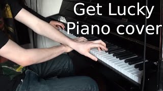 Get Lucky  Daft punk 3 hand piano cover [upl. by Abshier]