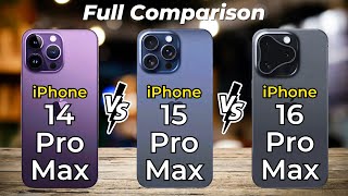 iPhone 16 Pro Max vs iPhone 15 Pro Max vs Iphone 14 Pro Max 🔥 Full Specs Comparison [upl. by Nnaaras]