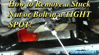 How to Remove a Stripped Bolt or Nut in a Tight Spot [upl. by Zined]