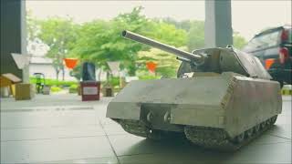 RC Tank Biathlon Malaysia 8 110 RC Maus made of aluminum [upl. by Eekorehc]