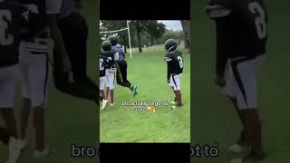 Bro was TRIPLE teamed and still scored🤣🔥 youtubeshorts footballshorts nfl football [upl. by Burny]