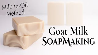 Goat Milk Soap Making using the Milk in Oil Method [upl. by Euqimod]