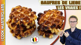 ✅ LES VÉRITABLES GAUFRES DE LIÈGE 🇧🇪 La meilleure recette de ces gaufres belges  liégeoises [upl. by Ellinger993]