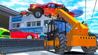 Lifting New Cars On Top of Dealership in GTA 5 RP [upl. by Abeu728]