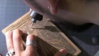 Graver sur bois avec Dremel 4000 [upl. by Yevette]