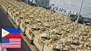 Thousands of US Military Vehicles and Equipment Arrive in Subic Bay Philippines [upl. by Loren]