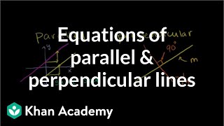 Equations of parallel and perpendicular lines  Analytic geometry  Geometry  Khan Academy [upl. by Laing]