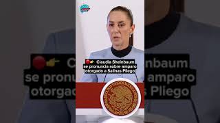 🔴👉 Claudia Sheinbaum se pronuncia sobre amparo otorgado a Salinas Pliego [upl. by Olrak]